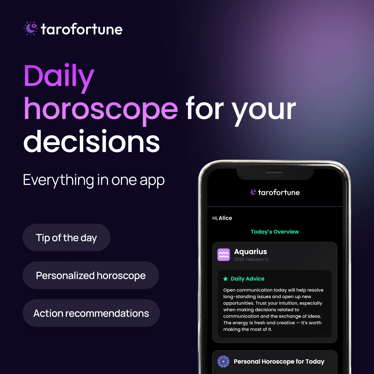 Horoscope App – TaroFortune.com: Your Personal Astrological Guide for Every Day